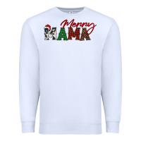 White merry mama Premium Sweatshirt - BarkalooDesign