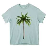 Arona Tropical Palm Tree Heavy Core Tee - longCreatives