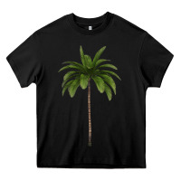 Black Tropical Palm Tree Heavy Core Tee - longCreatives