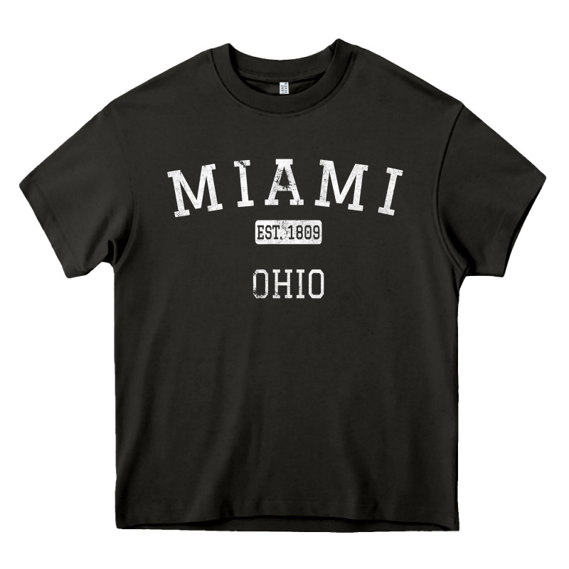 Miami Ohio Oh Vintage Heavy Core Tee by longCreatives | Teevron