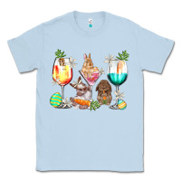 Dusty Blue Easter wine glasses Easter Day Classic Tee - HowdyJamesFarm