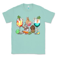 Seafoam Easter wine glasses Easter Day Classic Tee - HowdyJamesFarm