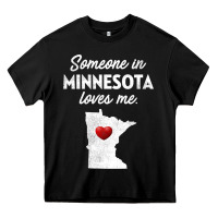 Black Someone In Minnesota Loves Me  Minnesota  MN Heavy Core Tee - longCreatives