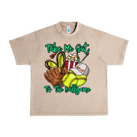 French Oak Take me out to the ballgame Urban Heavy Tee - HowdyJamesFarm
