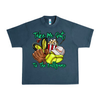 Midnight Navy Take me out to the ballgame Urban Heavy Tee - HowdyJamesFarm