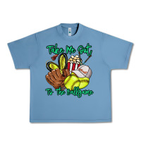 Pebble Blue Take me out to the ballgame Urban Heavy Tee - HowdyJamesFarm