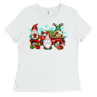 White christmas gnome truck Ladies Tee - texasbilliewilder