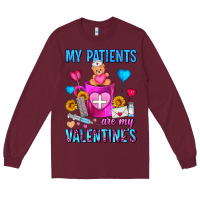 Burgundy My Patients Are My Valentine Coffee Mug Long Sleeve Tee - FaDigitalArtStudio