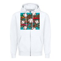 White baseball Zipper Hoodie - Artiststas