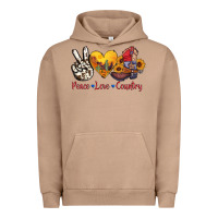 Pigment Burro peace love country american texas flag boots Urban Hoodie - AdoDesignShop