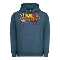 Pigment Midnight Navy peace love country american texas flag boots Urban Hoodie - AdoDesignShop