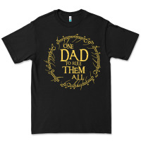 Black Mens One Dad to rule them all  father's day gift Premium Tee - longCreatives