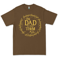 Cacao Mens One Dad to rule them all  father's day gift Premium Tee - longCreatives