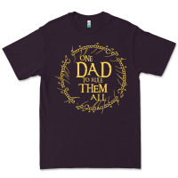 Plum Mens One Dad to rule them all  father's day gift Premium Tee - longCreatives