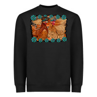 Black chicken western Heavyweight Sweatshirt - RacoonDesign