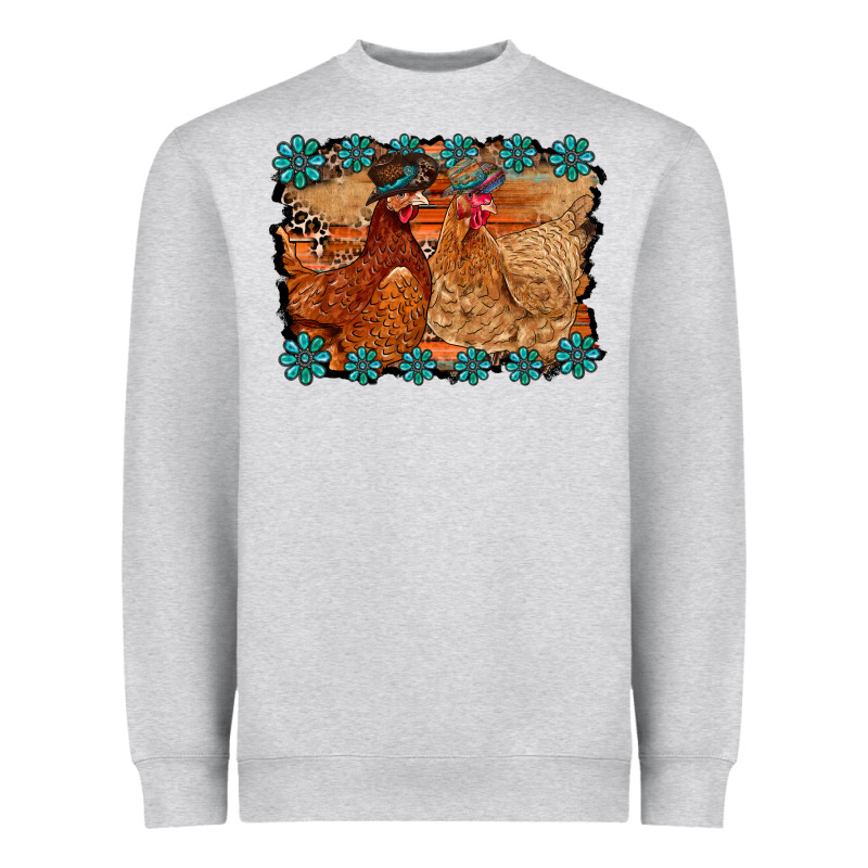 Chicken Western Heavyweight Sweatshirt by RacoonDesign | Teevron