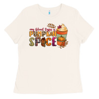 Bone my blood type is pumpkin spice Ladies Tee - NancyCooperArtShop