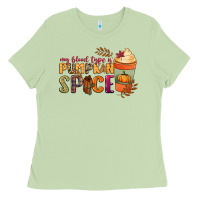 Matcha my blood type is pumpkin spice Ladies Tee - NancyCooperArtShop