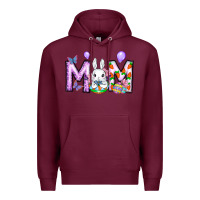 Burgundy easter day mom Premium Hoodie - CowhideDigitalArt