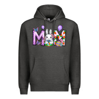 Charcoal Heather easter day mom Premium Hoodie - CowhideDigitalArt