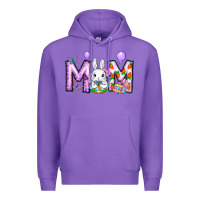 Purple easter day mom Premium Hoodie - CowhideDigitalArt