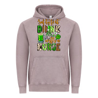 Vintage Zinc St. Patrick's Safety first drink with a Nurse Vintage Hoodie - OliviaCreatesArt