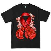 Black Red ribbon with boxing gloves Premium Tee - NancyCooperArtShop