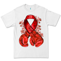 White Red ribbon with boxing gloves Premium Tee - NancyCooperArtShop