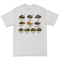 Dove Grey Top Ten Best WW2 Tanks M4 Sherman Panzer IV Tiger II T34 Premium Tee - longCreatives