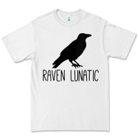White Womens Raven Lunatic, Funny Bird Lover Gift Men Women Kids Premium Tee - longCreatives