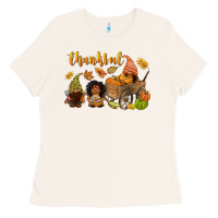 Bone Thankful afro gnome Ladies Tee - NancyCooperArtShop