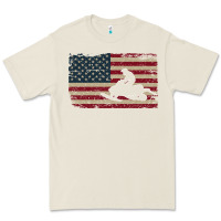 Snowmobile Usa Flag Snow Sled Patriotic Snowmobiling Gift Premium Tee | Teevron