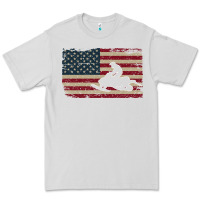 Dove Grey Snowmobile USA Flag Snow Sled Patriotic Snowmobiling Gift Premium Tee - longCreatives