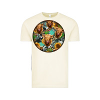 Vintage Arctic Highland Cow Pattern Vintage Tee - Jasminsmagicworld