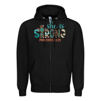 Black she is strong Zipper Hoodie - Artiststas