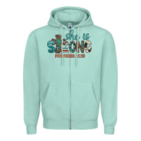 Seafoam she is strong Zipper Hoodie - Artiststas
