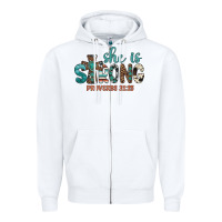 White she is strong Zipper Hoodie - Artiststas
