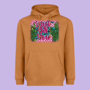 Stuck On You Cactus Heavyweight Hoodie Designed By Barkaloodesign