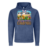 Vintage Denim Happy Easter camping Vintage Hoodie - OliviaCreatesArt
