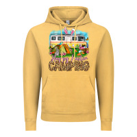 Vintage Mustard Happy Easter camping Vintage Hoodie - OliviaCreatesArt