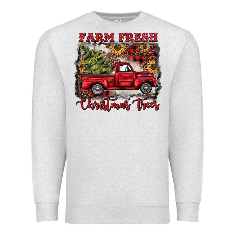 Farm Fresh Christmas Trees Premium Sweatshirt by BarkalooDesign | Teevron