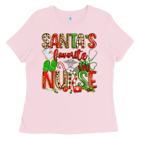 Santa's Favorite Nurse Ladies Tee | Teevron