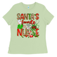 Matcha santa's favorite nurse Ladies Tee - texasbilliewilder