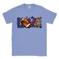 Colony Blue Love Football team color red blue 4th of july Classic Tee - HowdyJamesFarm