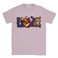 Lilac Love Football team color red blue 4th of july Classic Tee - HowdyJamesFarm
