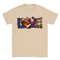 Mushroom Love Football team color red blue 4th of july Classic Tee - HowdyJamesFarm