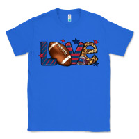 True Royal Love Football team color red blue 4th of july Classic Tee - HowdyJamesFarm