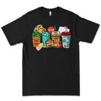Black school bus driver coffee cups Premium Tee - NancyCooperArtShop
