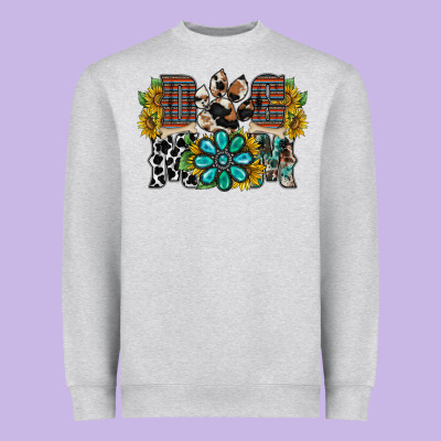 Dog Mom Western Heavyweight Sweatshirt Designed By Racoondesign