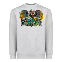 Heather Grey dog mom western Heavyweight Sweatshirt - RacoonDesign